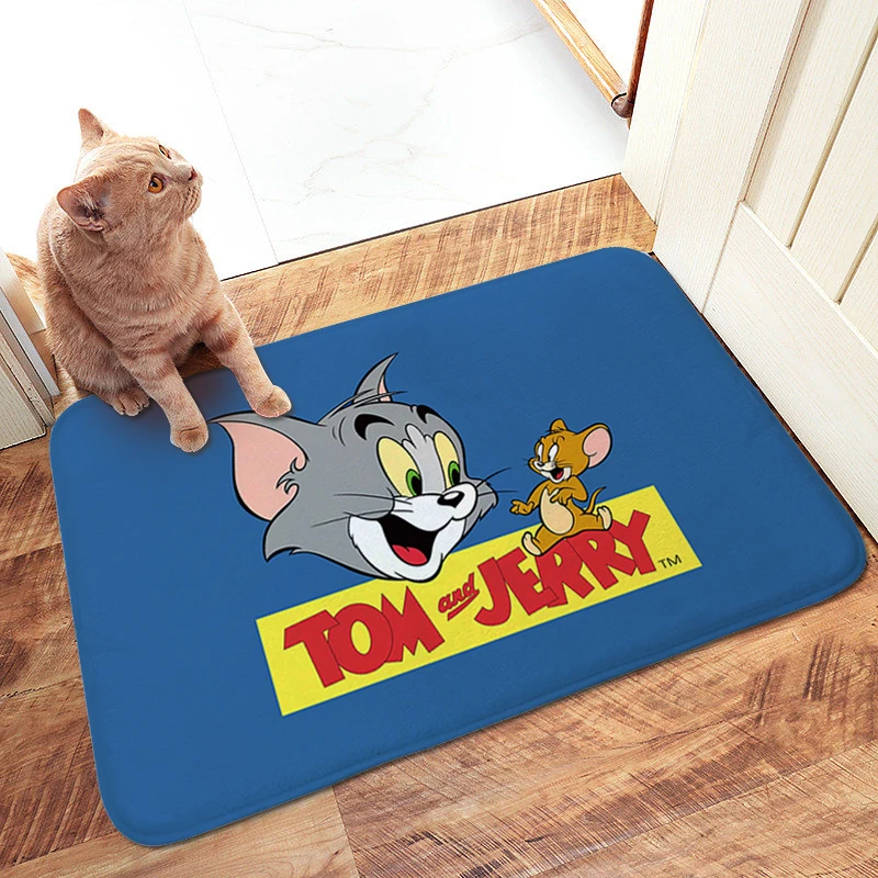 Kitchen Carpet for Bedroom Z-Tom and Jerrys Anime Aesthetic Rug Living Room Home Decorations Baths House Interior Entrance Mat