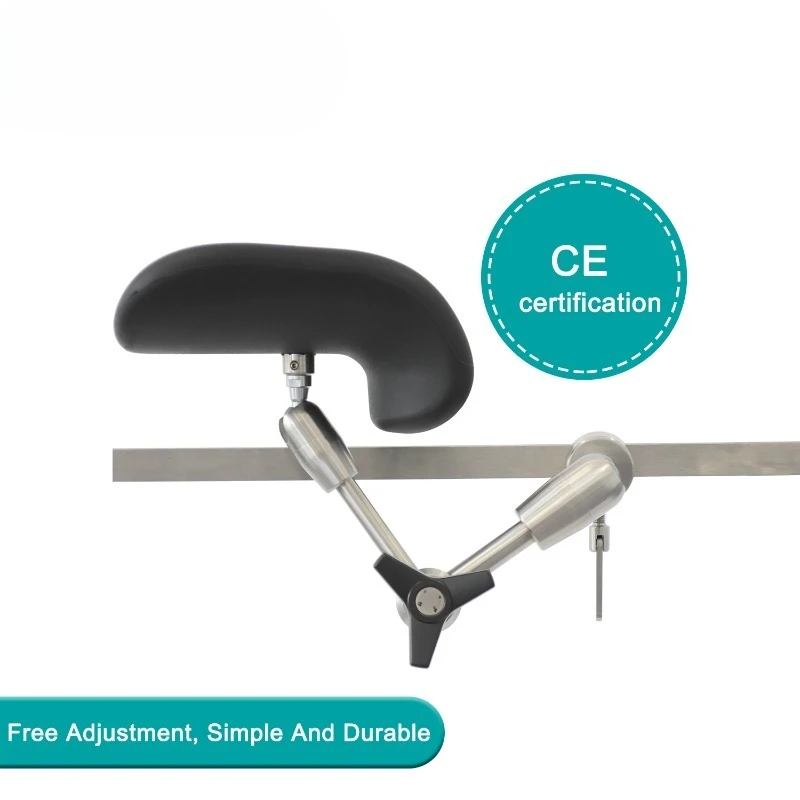 adjustable surgical positioning arm stabilizing side arm supporting operating table leg frame, suitable for operating table