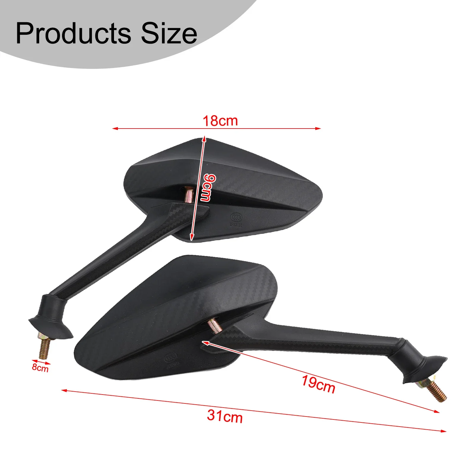 Installation Of Electric Bicycles Electric Vehicle Electric Vehicle Thickened Mirror Pole ABS Applicable Applicable