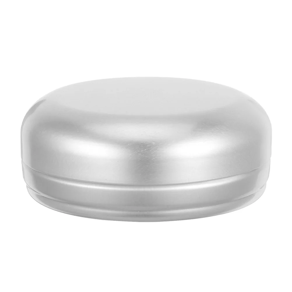 

Portable Round Aluminum Soap Box with Drainage Holes Soap Holder Bathroom Sink Shower Kitchen Travel Essential