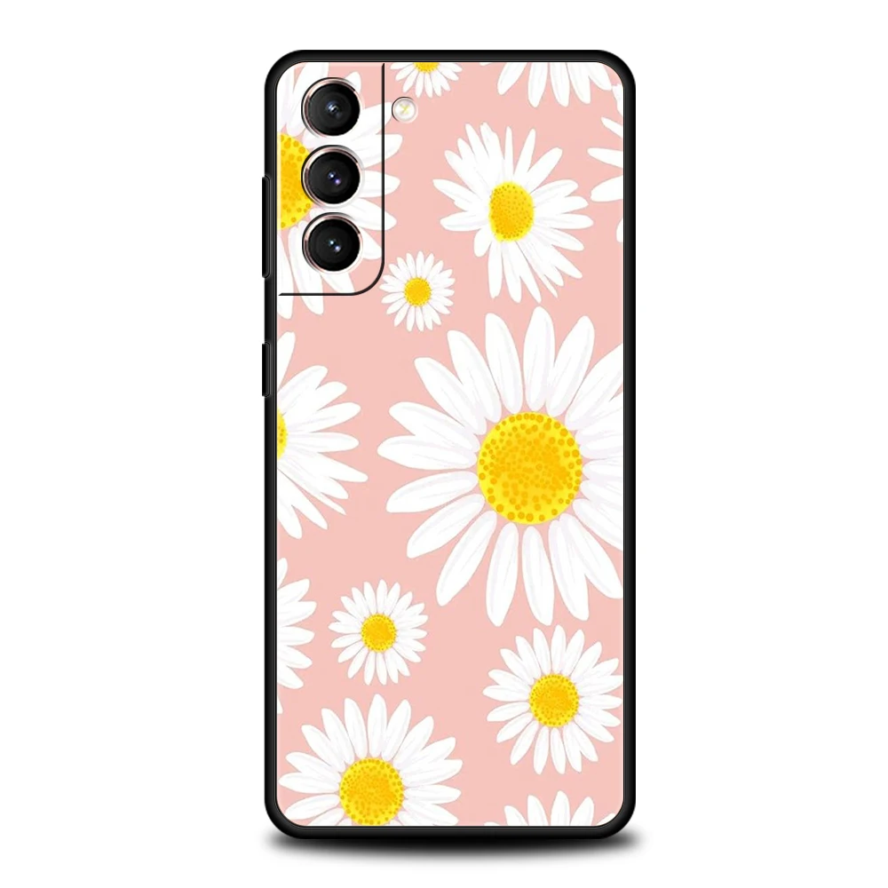 Fashion Fresh Little Daisy Flower Phone Case For Samsung Galaxy S24 S23 S22 S20 S21 FE Ultra S24 S23 S10 S10E S9 S8 Plus 5G Bags