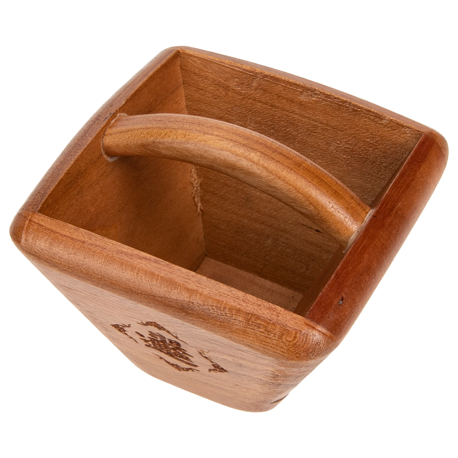 

Wooden Rice Bucket Decor Holder Ornament Desktop Adorn Mini Treasure Basin DIY Home Decoration Holder Ornament
