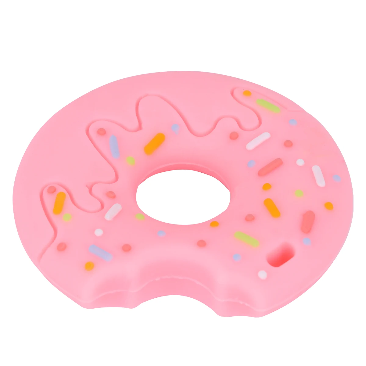 

1pc 3D Donut Teether Baby Toys Soft Silicone Infant Molar Chewing Aid Teething Toy Bright Colors Lightweight Smooth Edges Three