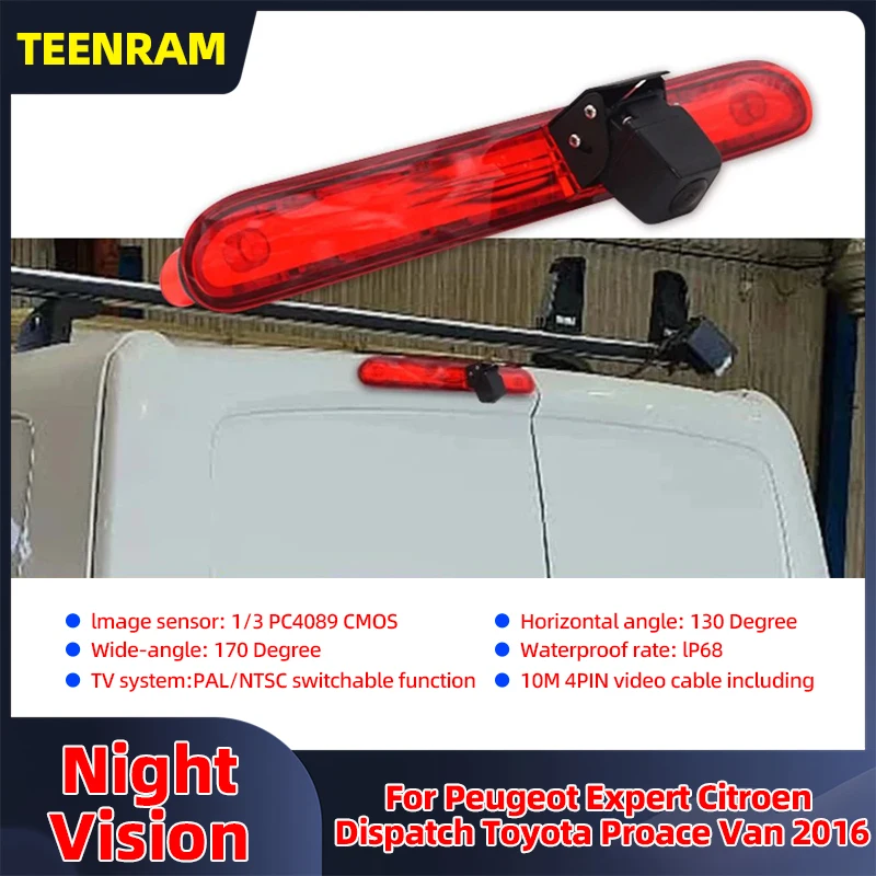 TEENRAM For Peugeot Expert Citroen Dispatch For Toyota Proace Van 2016 Parking Camera Car Van 3RD Brake Light Reverse Camera