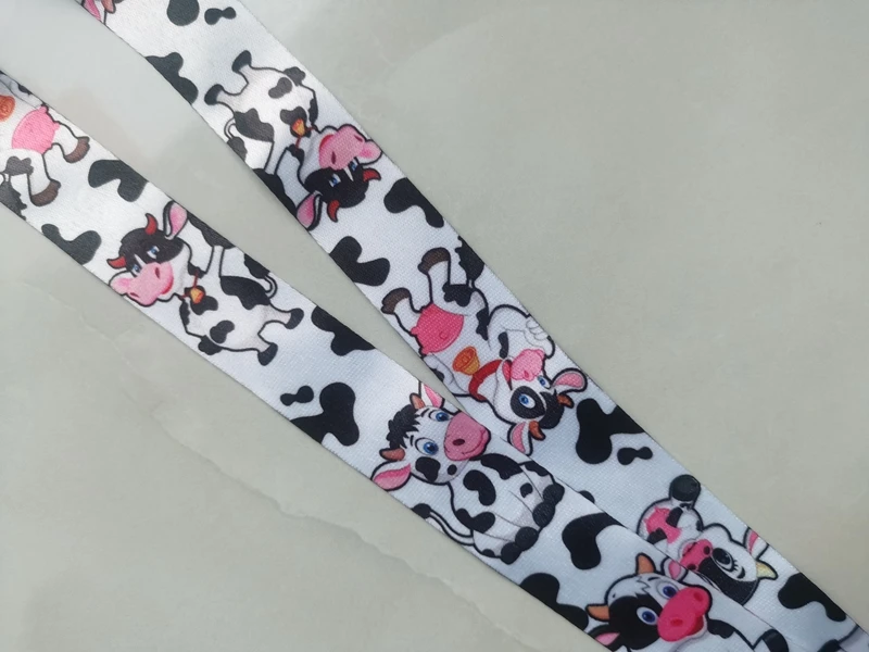 New 1 pcs cartoon cow  Lanyards Keys Neck Strap For Card Badge Key Chain Lanyard Key Holder DIY Hang Rope Keyrings