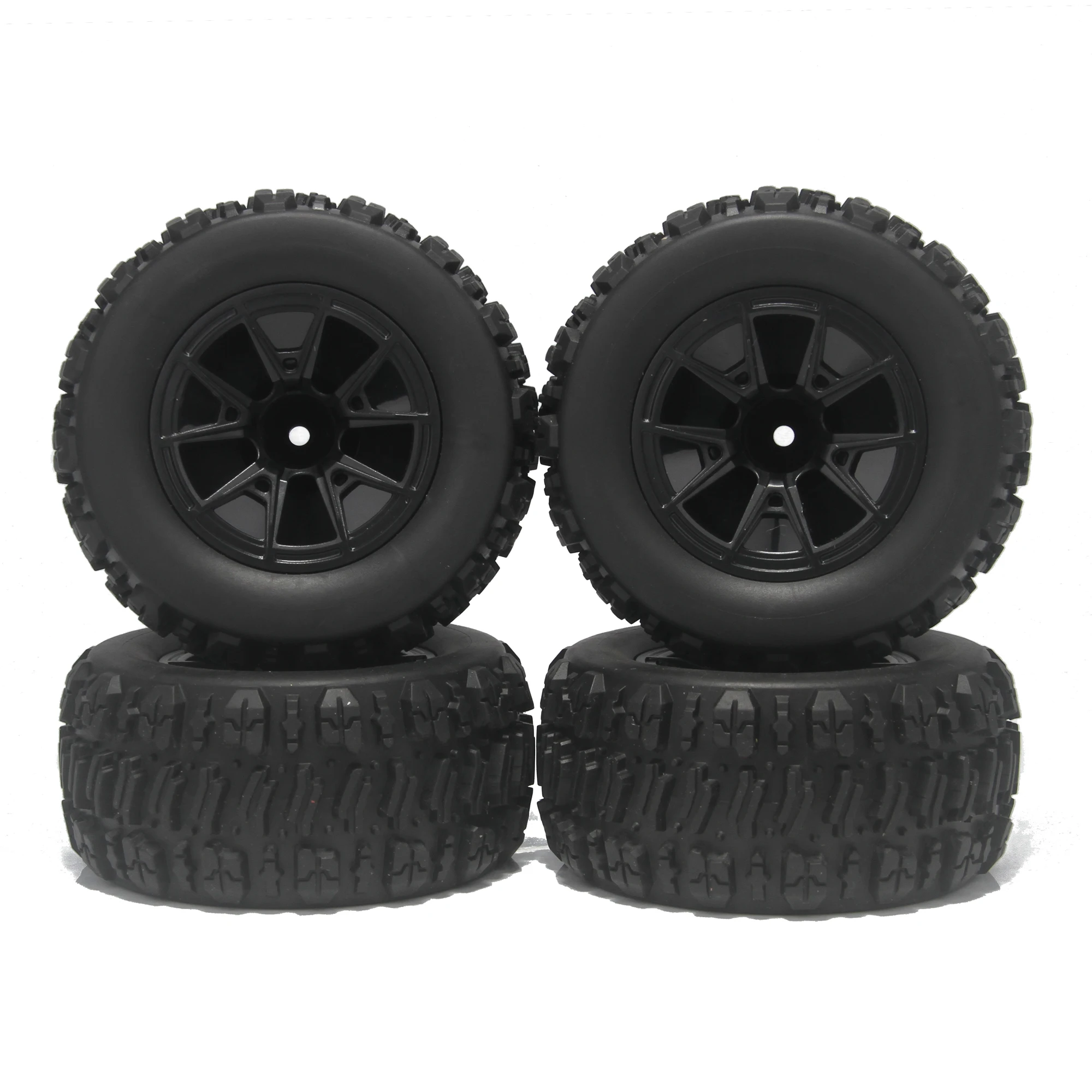 4PCS NEEBRC 90mm 12mm Hex Monster Tires Wheels for 1/14 1/16 RC Car Truck WLTOYS 144001 144010 HBX 16889 16890 SCY 16101 16102