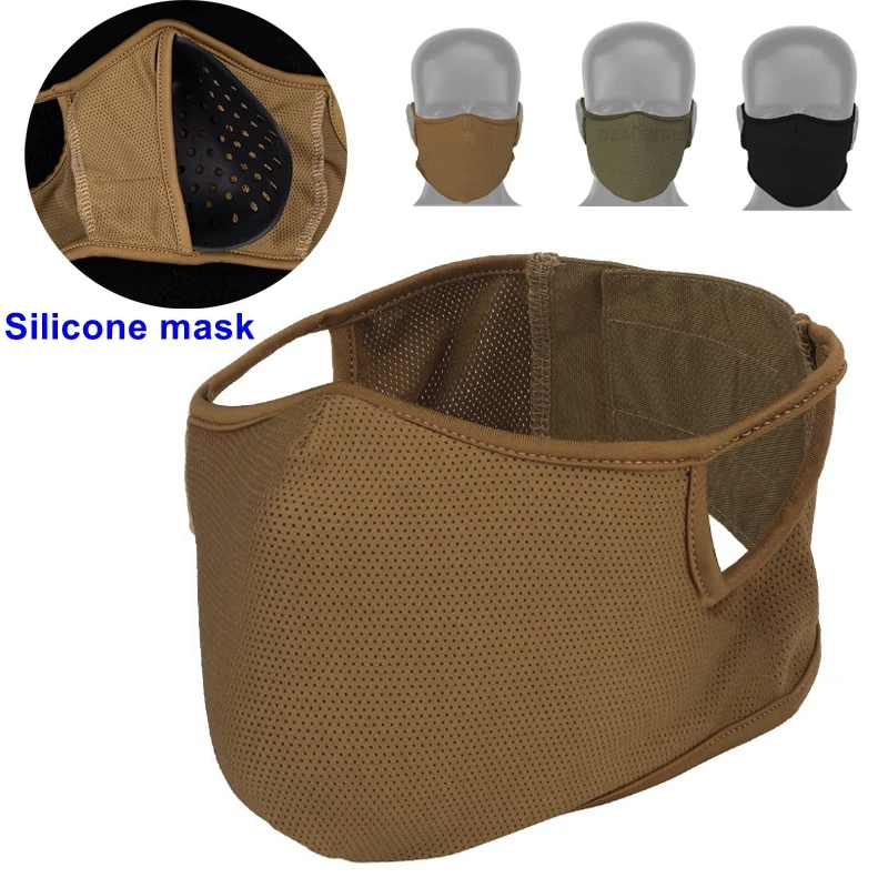 Tactical Half Face Balaclava Mask Breathable Outdoor Hunting Riding Hiking CS Shooting Scarves