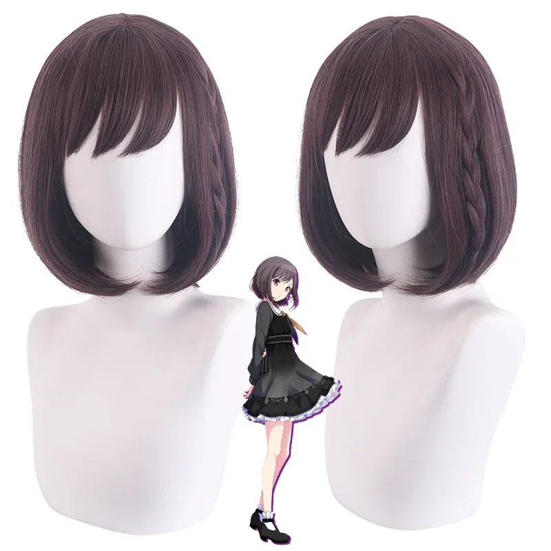 Shinonome Ena Wig Cosplay proyek SEKAI warna-warni panggung! Wig Cosplay sintetis tahan panas lurus permainan peran Halloween