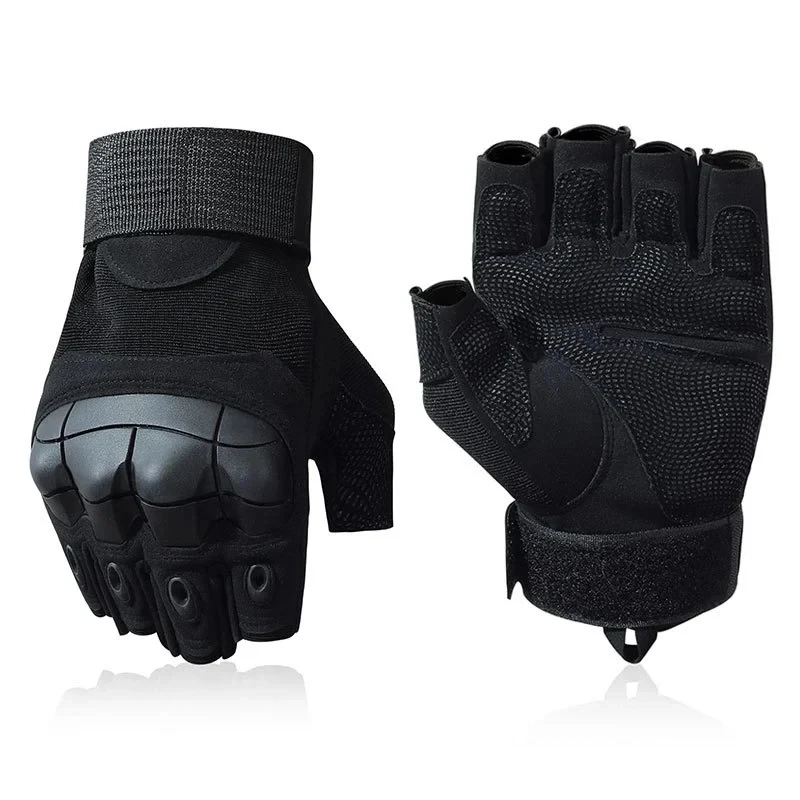 OutdoorTactical five fingers Gloves Hard Knuckle Paintball Airsoft Hunting Combat Ridin Motorcycle glog Hiking Half Finger Glove