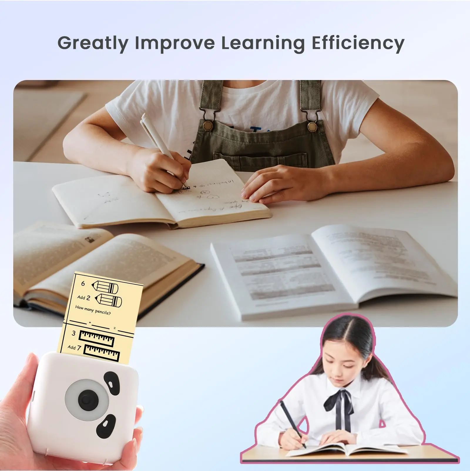 Pegatina térmica autoadhesiva de 57mm, impresión instantánea, papel de impresión para cámara de niños, peripage, regalo de cumpleaños y Navidad, creatividad