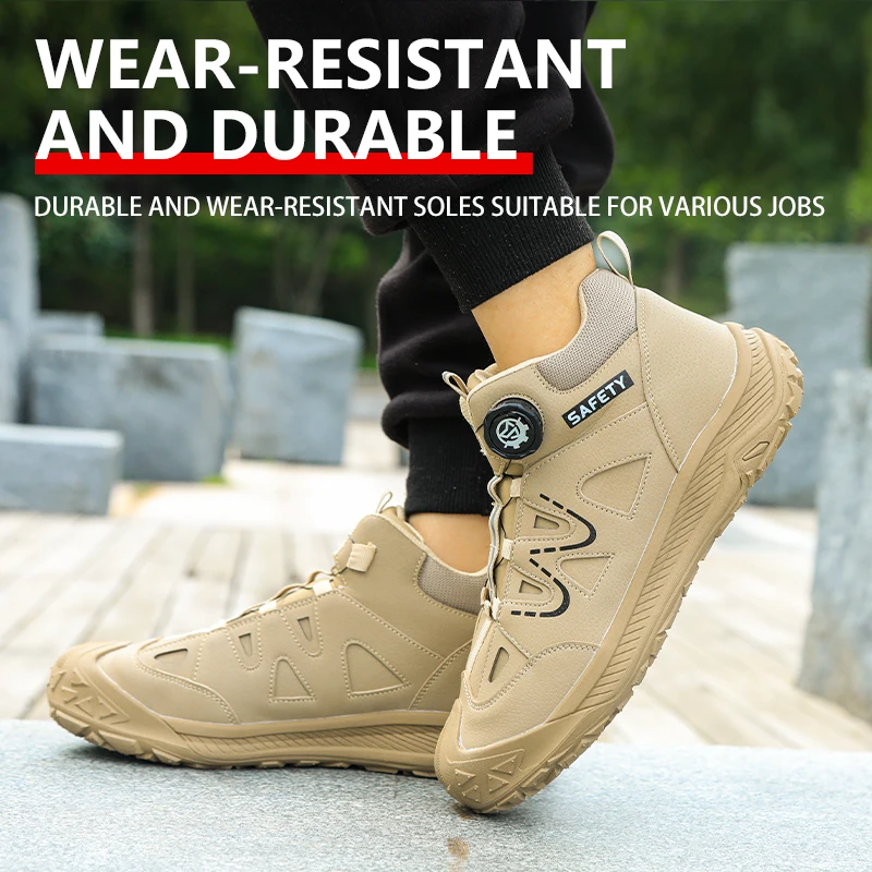 2026 Outdoor-Arbeitssicherheitsstiefel, durchtrittsichere, stoßfeste Stahlkappenschuhe, industrielle Schutzschuhe, Sicherheitsschuhe, Arbeitsschuhe – Detail 8