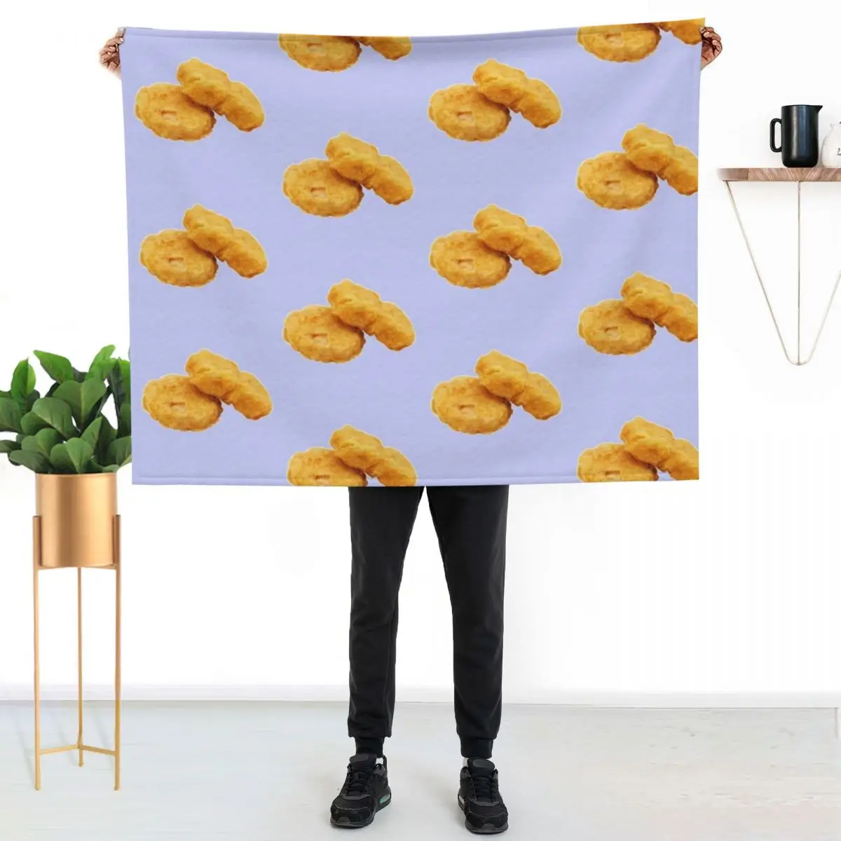 Crispy Deep Fried Chicken Nuggets Nugs Lover Gift Throw Blanket Stuffeds Decorative Throw Cute Blankets