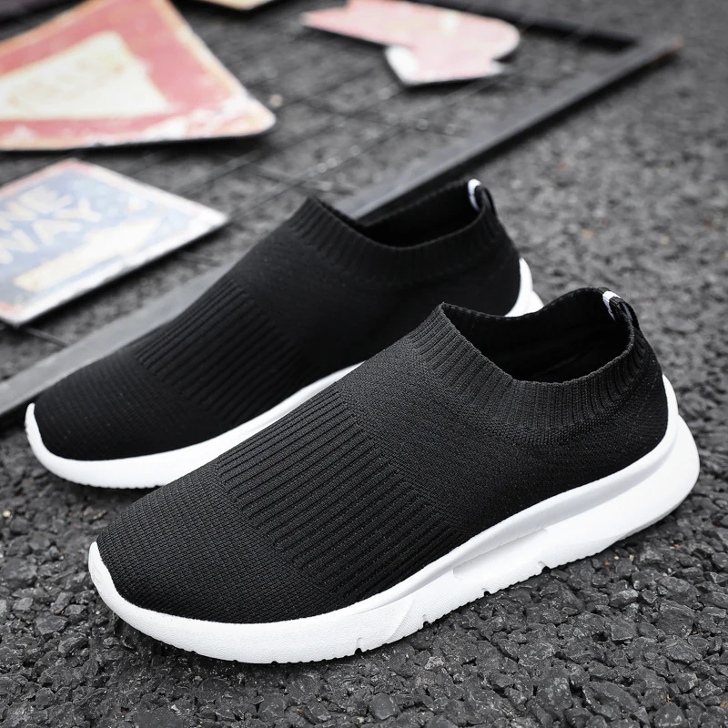 Men's leisure Sneakers 2024 New Summer Socks Shoes Man Mesh fashion Running Shoes Casual Sneaker comfor Versatilet Non leather