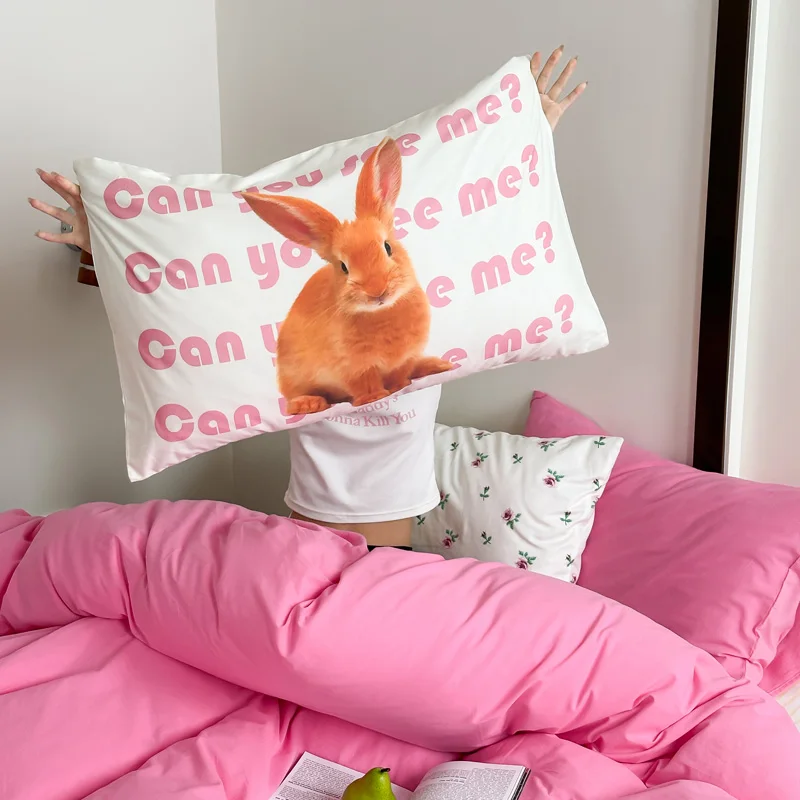 

Ins 100% Cotton Pillowcase 1pc Print Pillow Cover Bedding Decorative Pillow Case PillowCase Cover Nordic Sling cushion covers