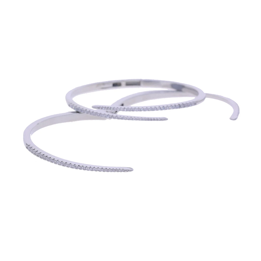 2026 Neues Klassisches Funkelndes Kubisches Zirkonium CZ Offenes Armband für Damen Modischer Beliebter Schmuck Geschenk für Party Hochzeit – Detail 6
