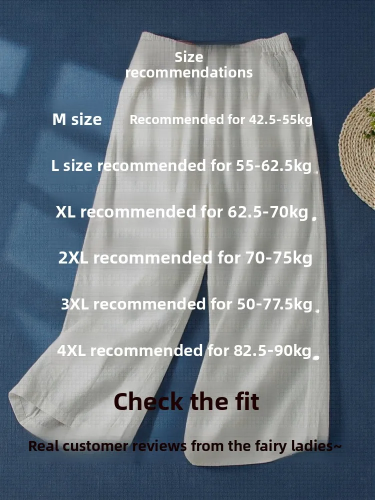 Taille haute jambe large coton lin pantalon femmes ample décontracté Yoga droit drapé sept neuf Points pantalon trajet Sle