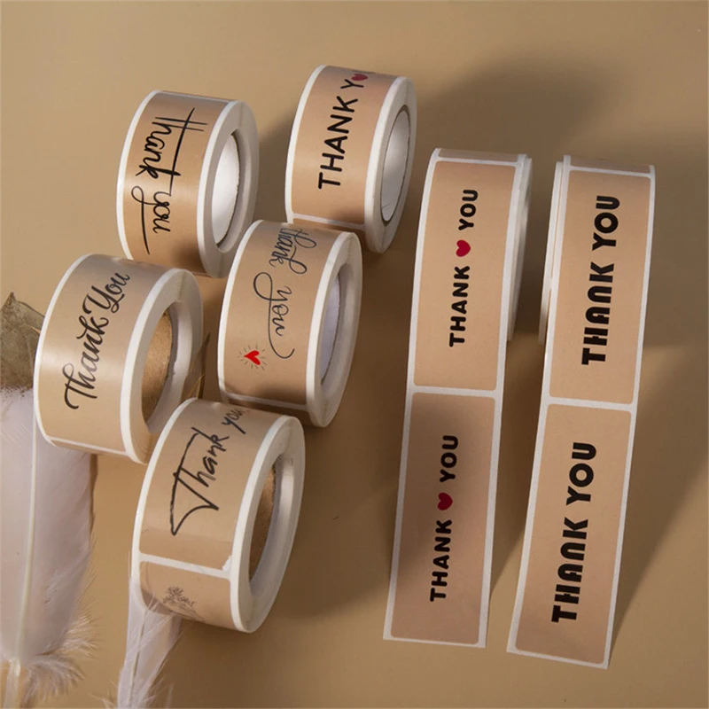 120 шт./рулон, наклейки из крафт-бумаги