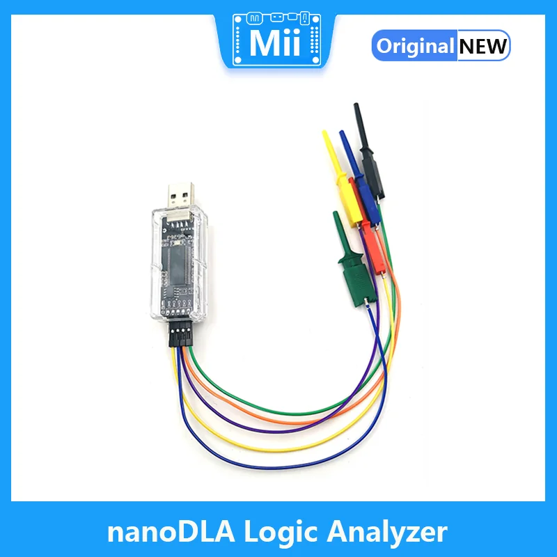 NanoDLA Logic Phân Tích Cánh Tay FPGA Gỡ Lỗi Công Cụ Giao Thức Phân Tích 24MHz Tỷ Lệ Lấy Mẫu 8 Kênh Mã Nguồn Mở Sigrok PulseView