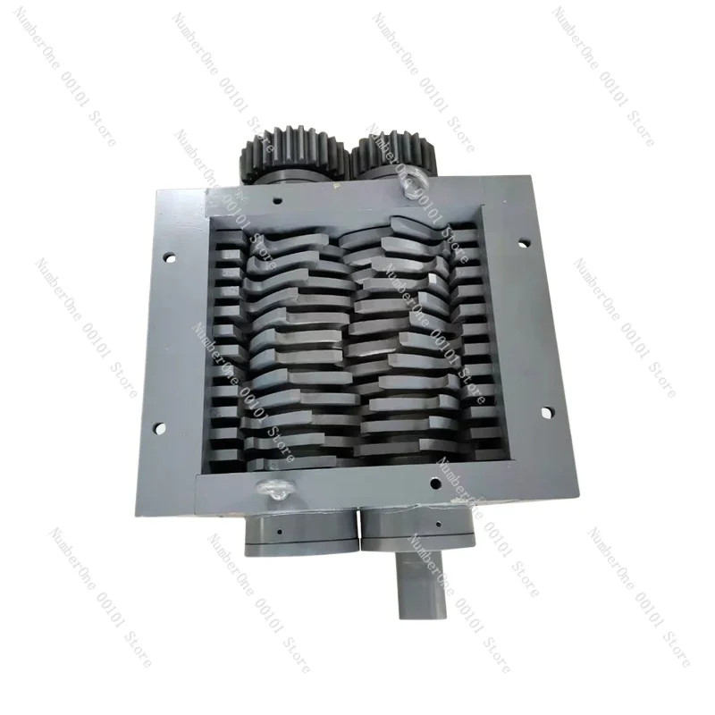 Dual axis shredder for metal scrap, aluminum plastic, wood, industrial household waste, multifunctional
