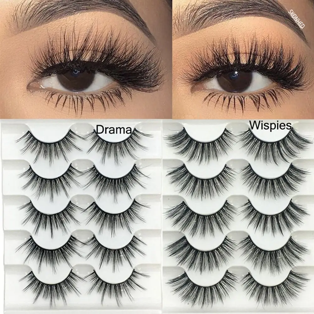 Oogmake-Up Tools Piekerige Uitlopende Pluizige Multilayers Multi-Stijlen Kriskras Valse Wimpers 3d Faux Nerts Haar Oog Wimperverlenging