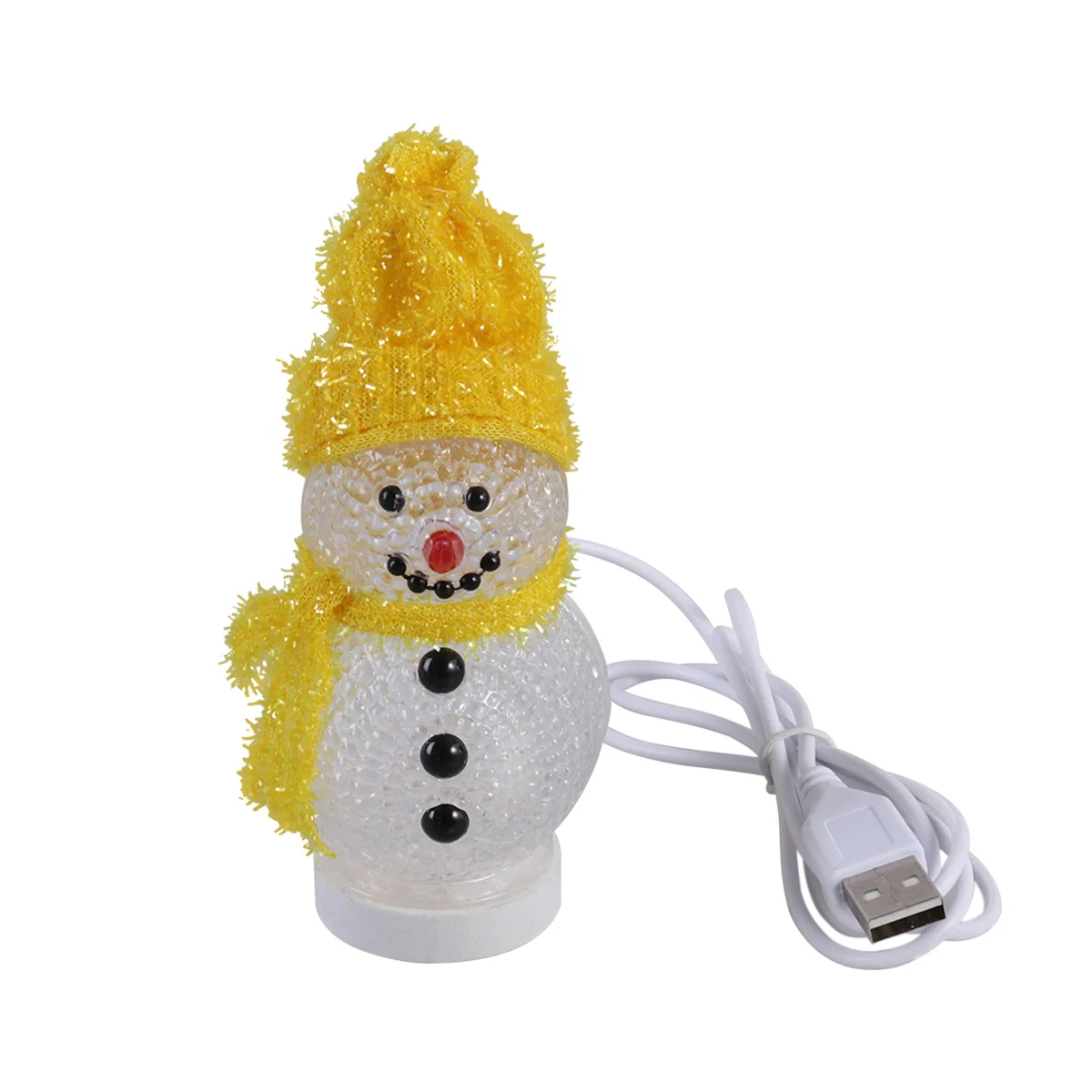 Christmas Glowing Snowman LED Night Light Rgb Flashing USB Powered Waterproof Design for Bedroom Home Decor Cafe Bar