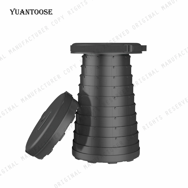 

Outdoor Camping Adjustable Plastic Single Ultra Light Folding Chair Telescopic Stool