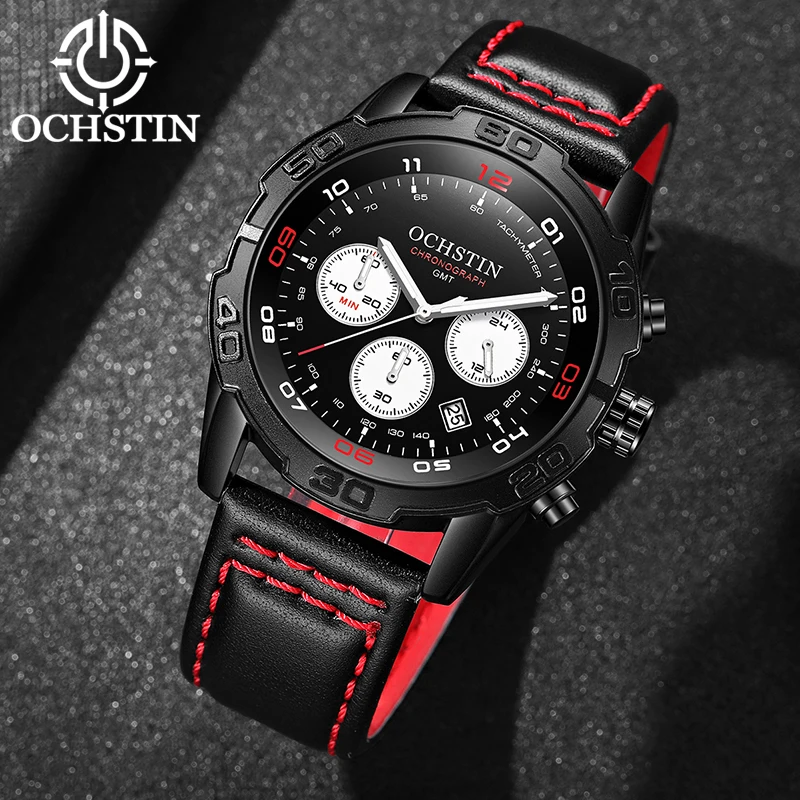 Ochstin original brand pilot series fashion watches multi-functional quartz movement men's quartz watch