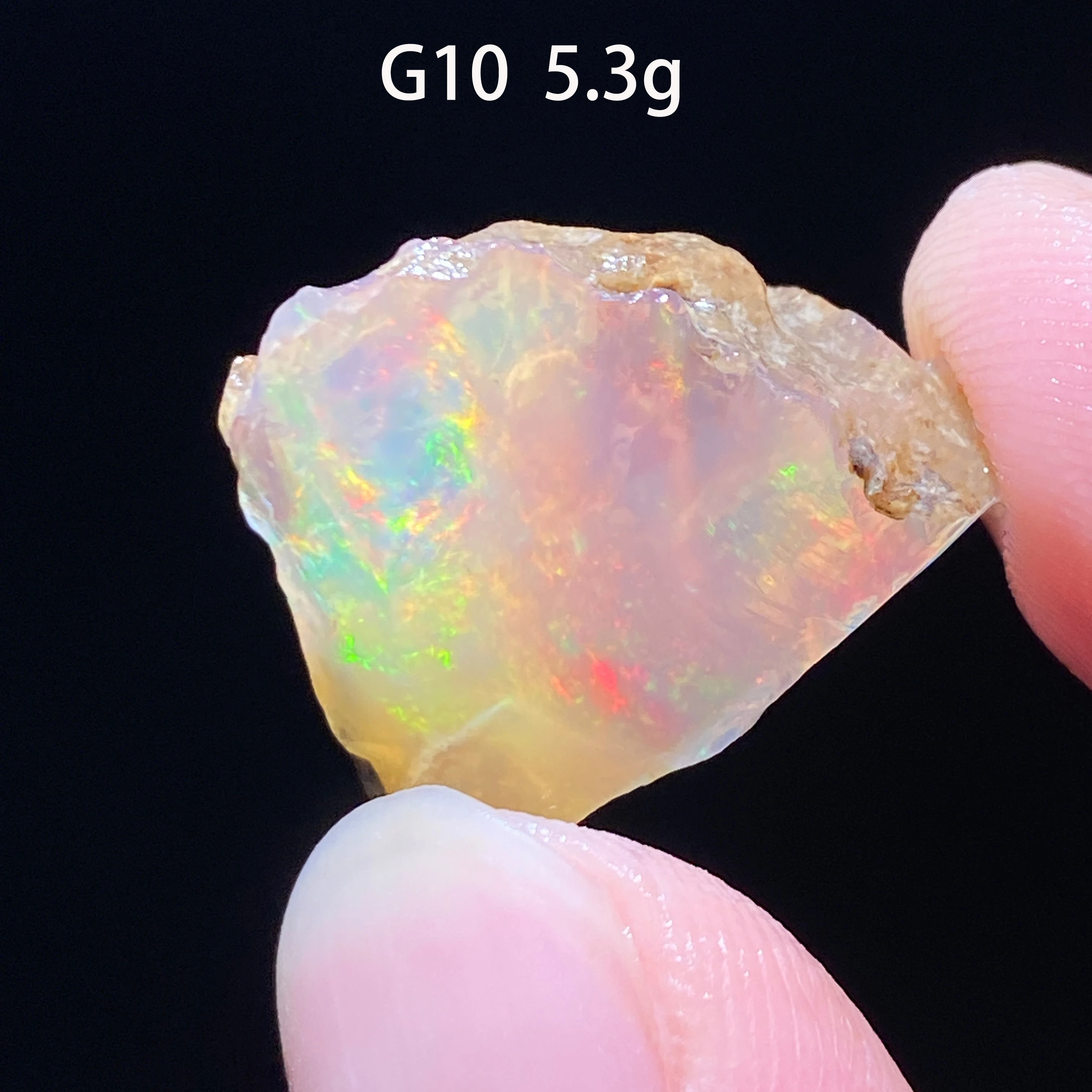 100% Natural Rare Opal Gemstone from Ethiopia Multicolor Raw Crystal (Need in Water) Energy Healing