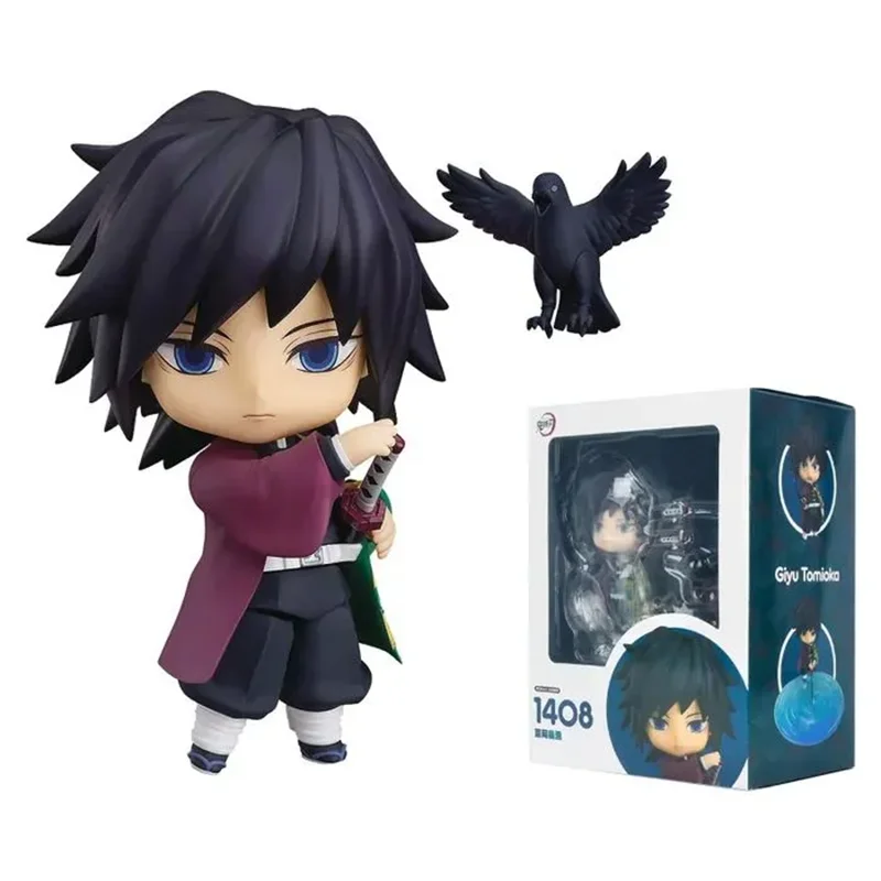 Anime Demon Slayer Kimetsu no Yaiba Giyu Tomioka 1408 PVC Action Figure Statue Collectible Model Kids Toys Doll Gifts 10cm