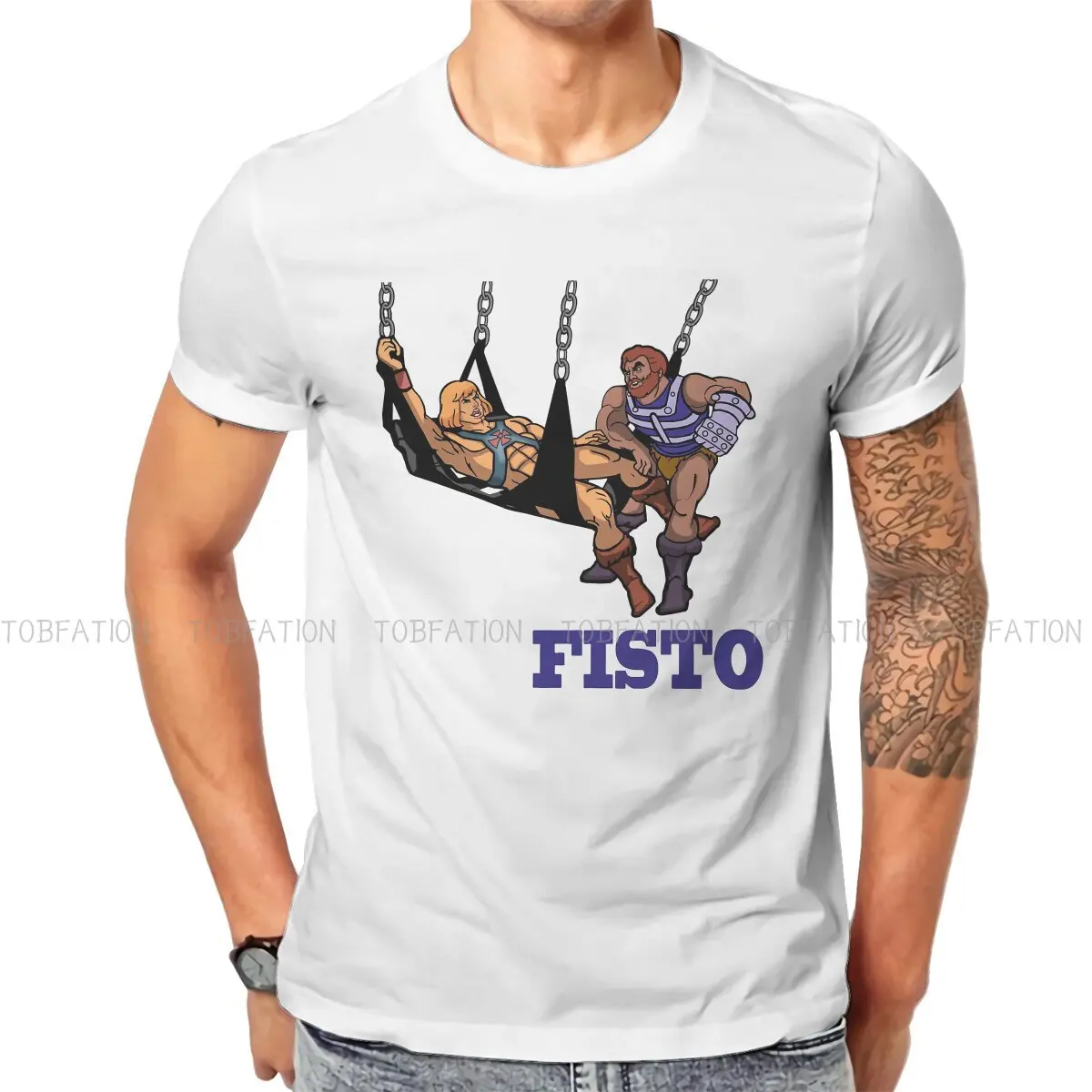 Fisto He-Man and the Masters of the Universe Men Polyester T Shirt Classic Punk O-Neck TShirt Harajuku Streetwear