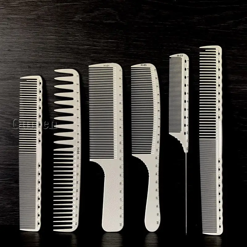 

Laser Scale Hair Combs Professional Resin Anti-static Hairdressing Brush Salon Flattop Hair Cutting Comb Hair Care Styling Tool