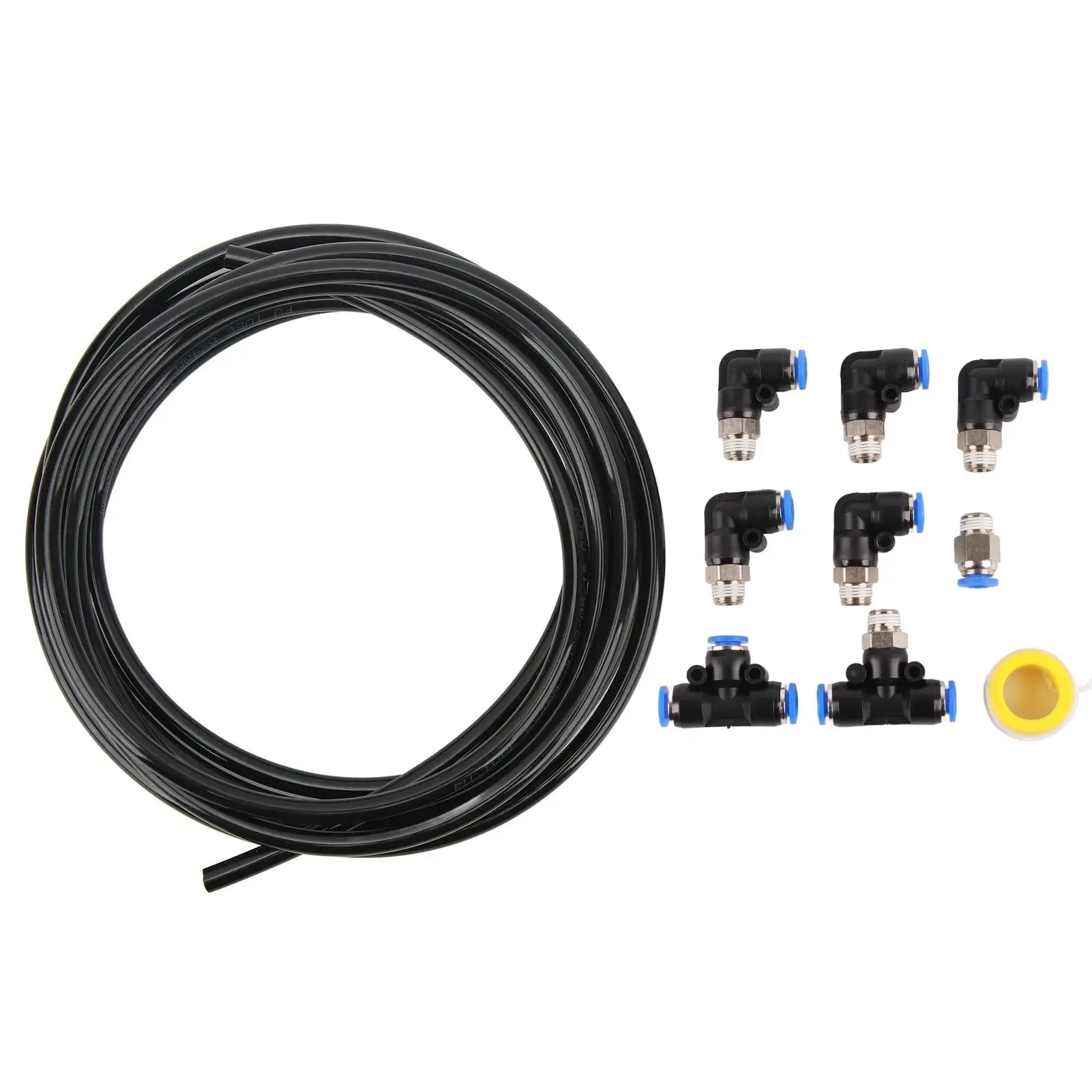 

15ft Vacuum Fitting Kit - Push-to-Connect Tubing, 180psi Black for turbocharged Cars with Single Wastegate