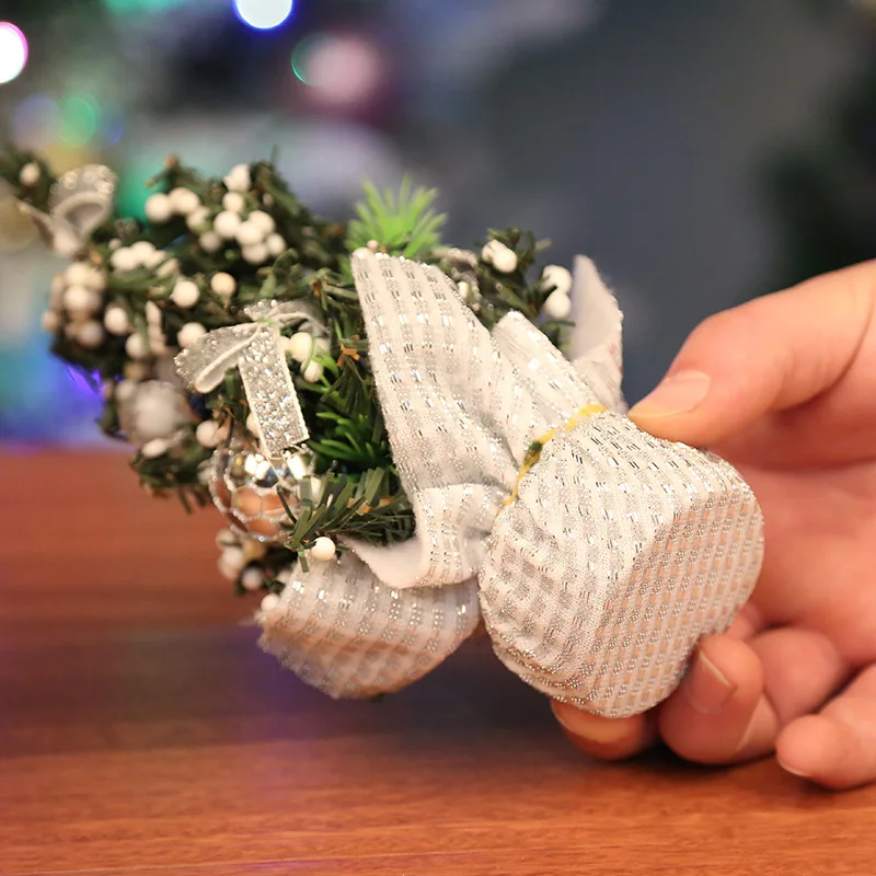 20 سنتيمتر شجرة عيد الميلاد الاصطناعية الجدول زخرفة شجرة عيد الميلاد منضدية محور لوازم الحفلات ديكور زينة لهدية السنة الجديدة #1