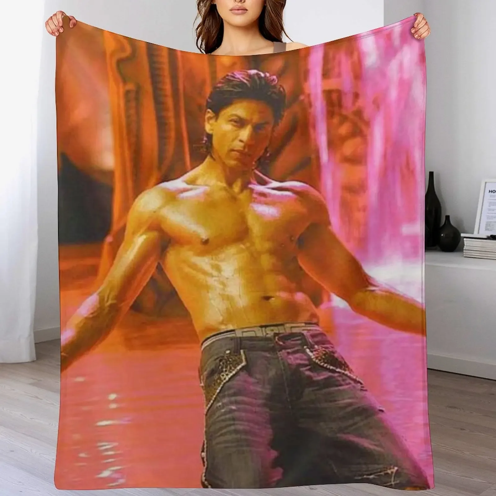 

shahrukh khan Throw Blanket Luxury Sofa For Decorative Sofa Beach Blankets