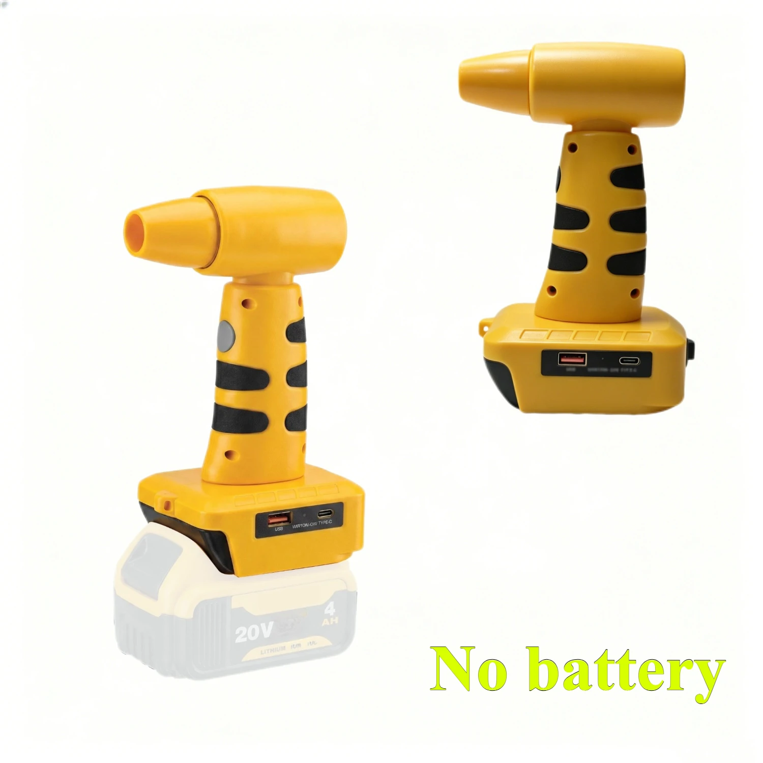 

Бесщеточный высокоскоростной ручной фен для литиевых аккумуляторов DeWALT 18В с USB-зарядкой и регулируемым инструментом для удаления пыли