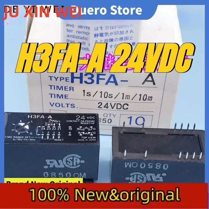 

(Абсолютно новый, оригинальный) 1 шт./лот, 100% оригинальное реле: H3FA-A 24VDC DC24V, 12-контактное реле с точной регулировкой времени.