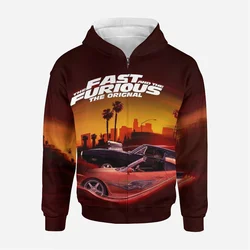 Fast & Furious 3D Print Men Children Zip Hoodie Streetwear Hot Selling Road Racer Style Spring And Autumn Jacket Sweatshirt