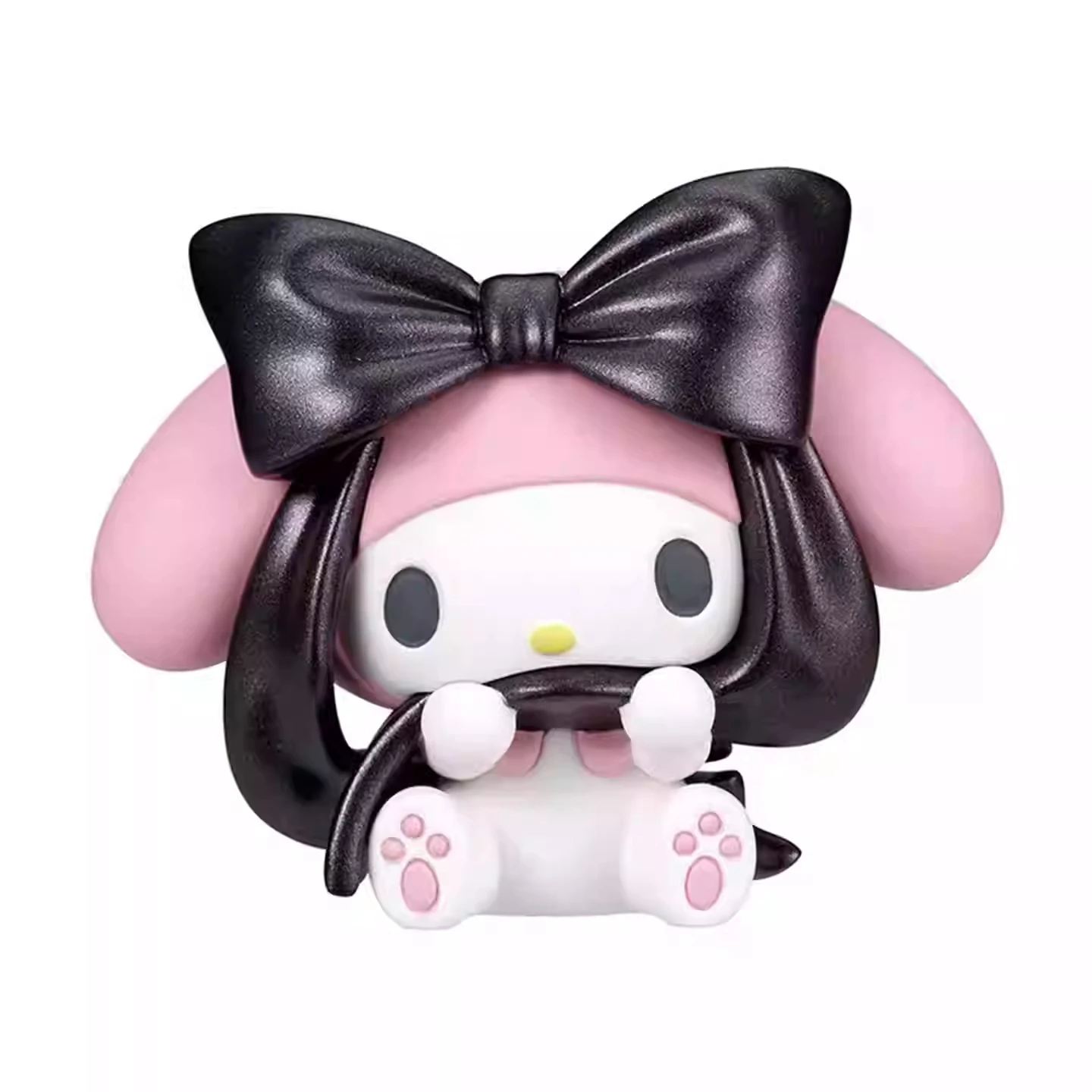 Sanrio Charaktere Ballett Schleife Design Melody Kuromi Cinnamoroll Mini Ornament Twisted Egg Set Actionfiguren Anime Peripheriespielzeug