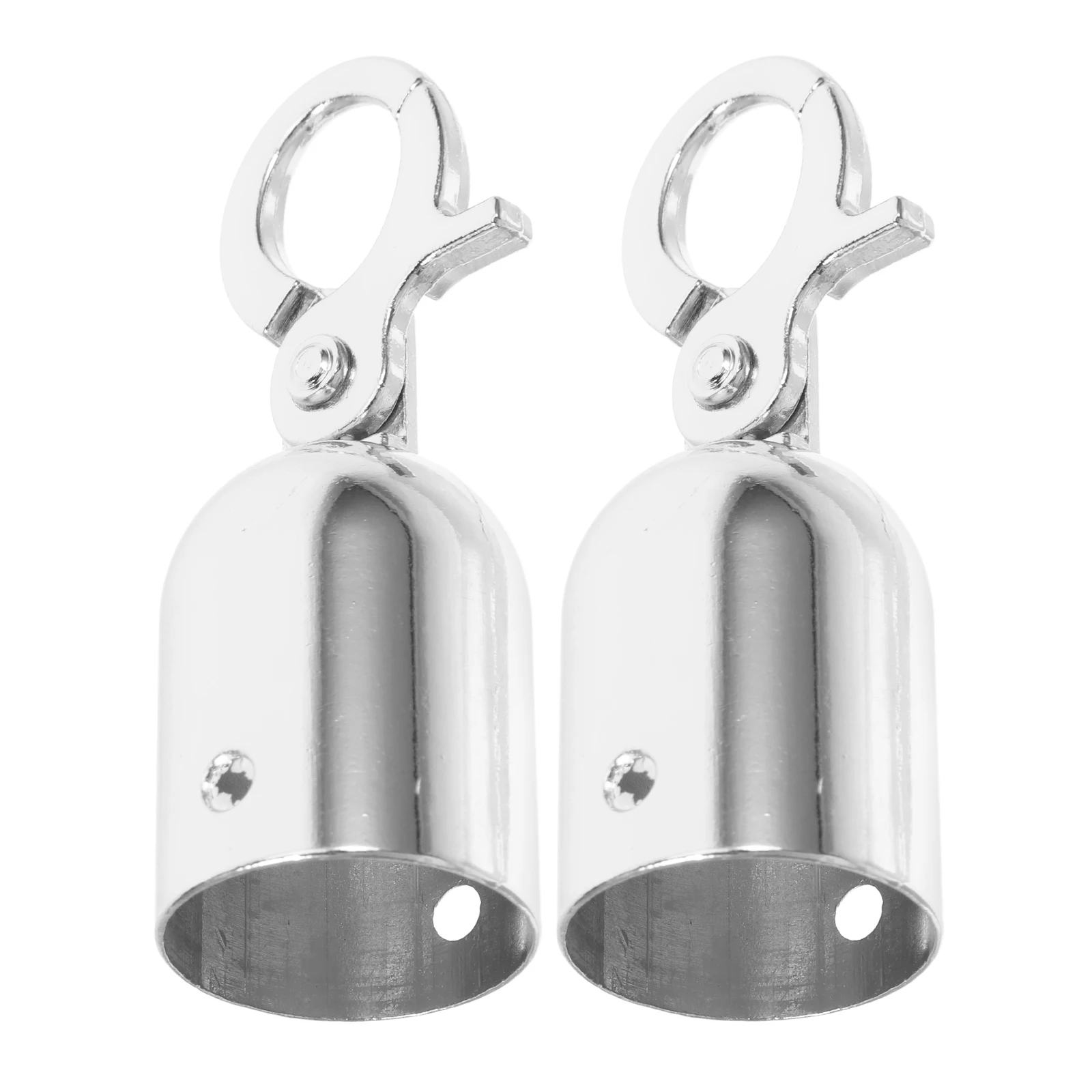 

2pcs Stanchion Stopper Silver Hooks Barrier Cord End Caps Crowd Control Cord End Caps With Hook H rails Accessories