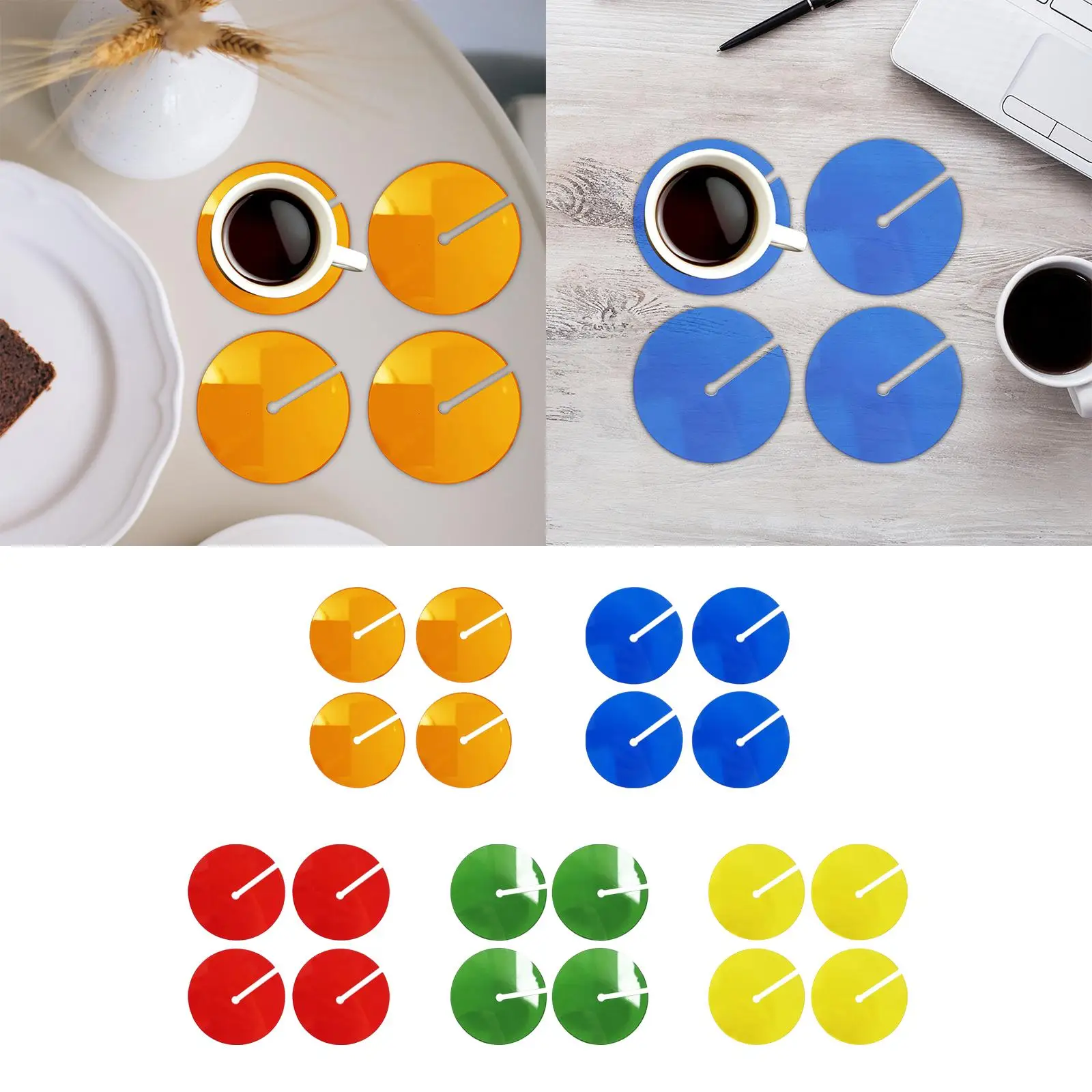4 Pieces Cups Coaster Coffee Mugs Coaster Tabletop Protection Drinking Glasses