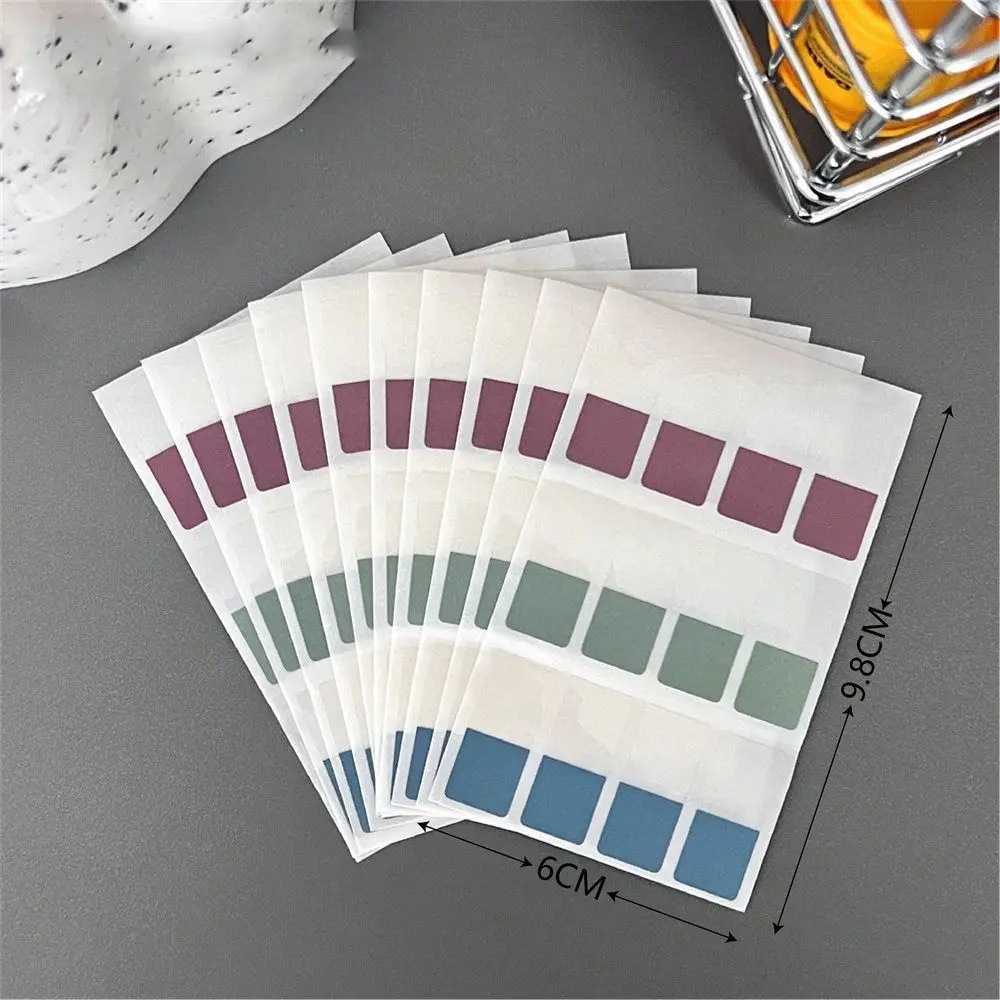 10pcs/lot Multifunctional Memo Pad Loose-leaf Transparent Page Markers Paper 6 Colors Rectangle Note Index Stickers Diary