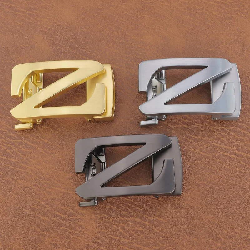 High quality Golden Z letter Automatic Buckle Belts only buckle 3.5 cm wide Designer brand fashion Waist Strap buckle TZ116