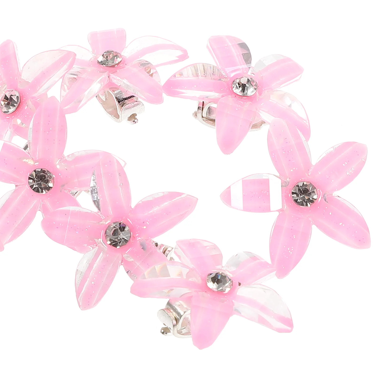 10 Pcs Children's Rhinestone Hair Clip Toddler Girl Clips Claw for Thick Flower Small Mini Rhinestones