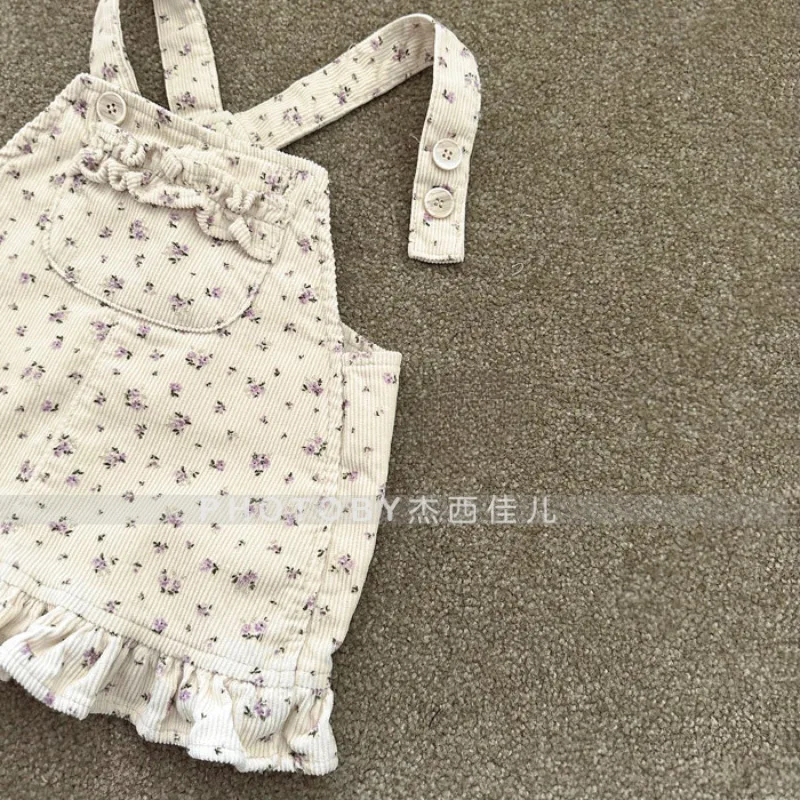 2025 خريف جديد بنات فستان بحزام الأزهار الأطفال أكمام فستان كاجوال طفلة سروال قصير سترة فستان أطفال فستان الأميرة