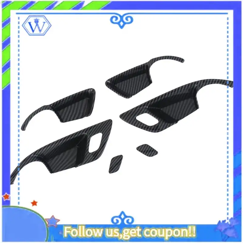 M46K-1Set peças acessórios para trax seeker 2023 2024 porta interna do carro tigela quadro capa guarnição acessórios-abs carbono fi