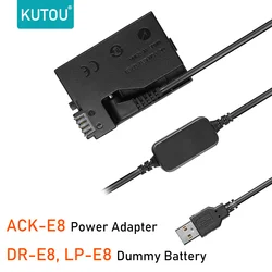 KUTOU USB Charger ACK-E8 Power Adapter kit DR-E8 LP-E8 Dummy Battery For Canon EOS 550D 600D 650D 700D T2i T3i T4i T5i X4 X5 X6i