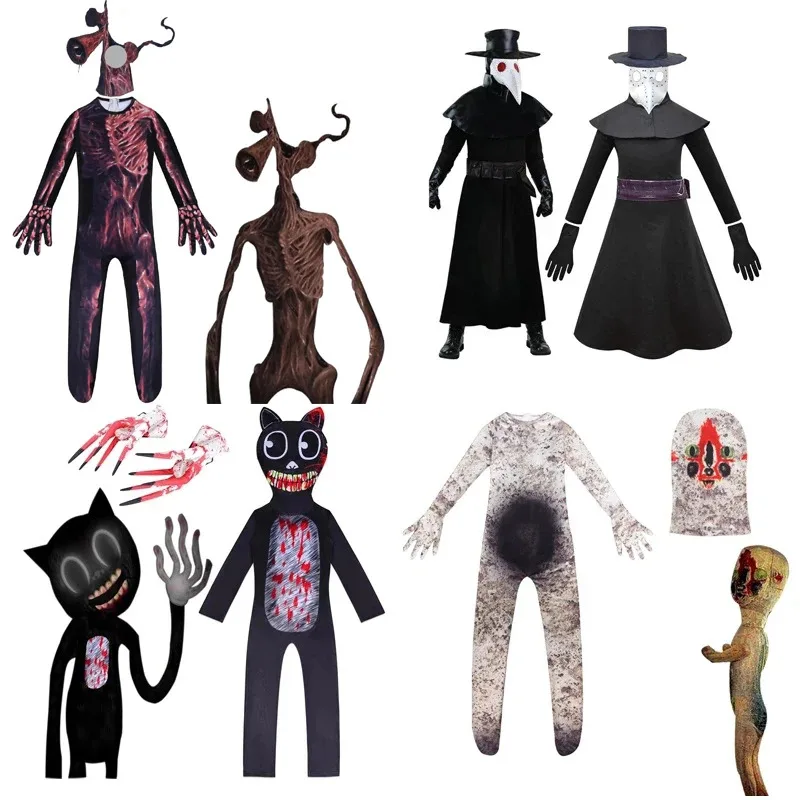 

2025 New Halloween Scp Foundation Cosplay Costumes Anime SCP 6789 173 096 049 Children Halloween Costume Funny Horror Clothing f