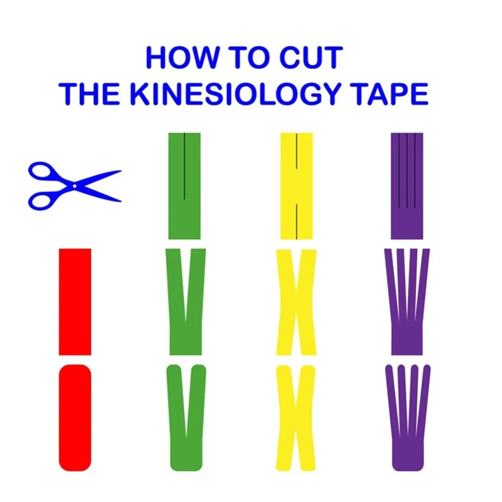 (5 عبوات) شريط رياضي من القطن المرن لحماية كوع الركبة، ضمادة لاصقة لاستعادة العضلات، مقاوم للماء وجيد التهوية #6