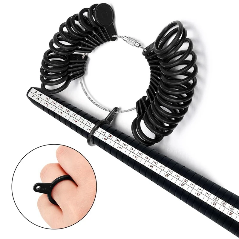 Ring Sizer Measuring Tool, Quickly Calculate 4 Sizes Ring Sizing Stick Protective For Jewelry For Men Women Easy Install