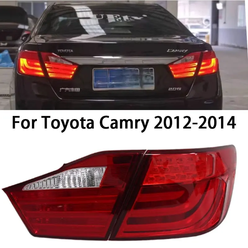 1 pair LED Tail Light Assembly for Toyota Camry 2012-2014 Taillights Plug and Play with LED Dynamic Turning Rear Tail Lamps